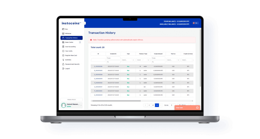 OTC Trade Over Chat